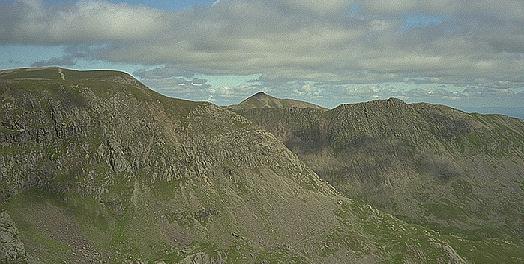 Nethermost Pike, Helvellyn, and Catstye Cam from Dollywagon Pike